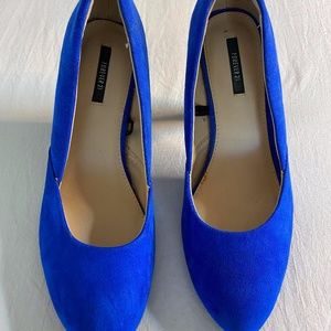 Forever 21 Women's Blue Suede Heels